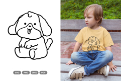 Kawaii Puppy SVG &amp; Clipart - Pet Clipart Product Image 1
