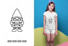 Valentine's Gnome SVG &amp; Clipart Product Image 1