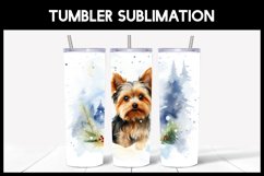 6 Winter Yorkshire Dog Tumbler Sublimation|Winter Tumbler Product Image 7