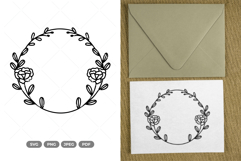 Floral Wreath SVG &amp; Clipart Product Image 1