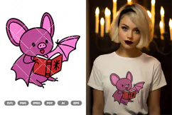 Kawaii Bat Colored SVG & Clipart Product Image 2