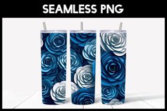 6 Seamless 3D Roses Flowers Tumbler Sublimation Product Image 7
