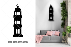 Mosque Minarets Silhouette SVG &amp; Clipart Product Image 1