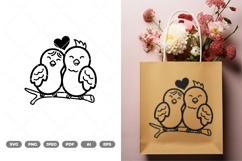 Love Bird SVG &amp; Clipart Product Image 1