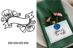 Floral Banner SVG &amp; Clipart Product Image 1