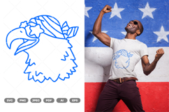 Fourth of July Eagle SVG &amp; Clipart Product Image 1