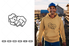 Cute Sheep Doodle SVG &amp; Clipart Product Image 1