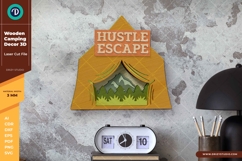 Wooden Camping Decor Set of 6 - Wood Laser Cut File Product Image 3