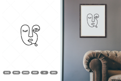 Minimalism Abstract Face SVG &amp; Clipart Product Image 1