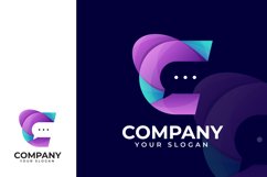 Letter C colorful chat logo Product Image 1