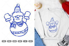 Happy Snowman SVG &amp; Clipart Product Image 1