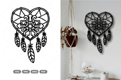 Heart Dream Catcher SVG &amp; Clipart Product Image 1