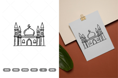 Mosque Doodle SVG &amp; Clipart Product Image 1