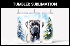 6 Winter Cane Corso Dog Tumbler Sublimation |Winter Tumbler Product Image 7