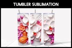 3D Flowers orchids Tumbler Sublimation |3D Tumbler Product Image 7