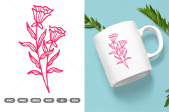 Flower Doodle SVG &amp; Clipart Product Image 1