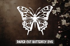 Butterfly Paper Cut SVG I Paper Cut Design Product Image 1
