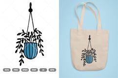 Hanging Potted Plant Colored SVG &amp; Clipart Product Image 1