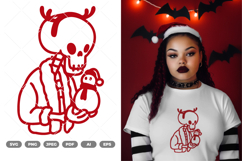 Christmas Skull SVG &amp; Clipart Product Image 1