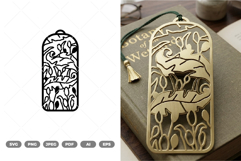 Floral Bookmark SVG &amp; Clipart Product Image 1