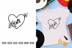 Heart Music Notes SVG &amp; Clipart Product Image 1