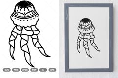 Mandala Jellyfish SVG &amp; Clipart Product Image 1