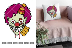 Scary Clown Colored SVG & Clipart Product Image 3