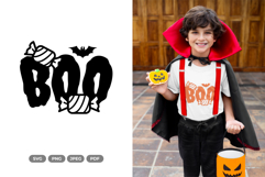 Boo SVG &amp; Clipart - Halloween Cut File Product Image 1