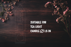 3D House Christmas Candle Holder Laser Cut Design Product Image 2