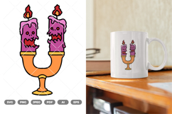 Candle Monster Colored SVG &amp; Clipart Product Image 1