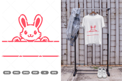 Split Bunny SVG &amp; Clipart Product Image 1