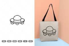 UFO Doodle SVG &amp; Clipart Product Image 1