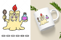 Candle Monster Colored SVG &amp; Clipart Product Image 1