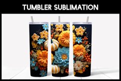6 3D Tumbler Wrap Embroidered Pumpkins I 3D Tumbler Wrap Product Image 2