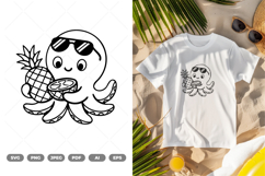 Summer Octopus SVG &amp; Clipart Product Image 1