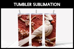 3D Cardinal Bird Tumbler Sublimation |3D Tumbler Product Image 7