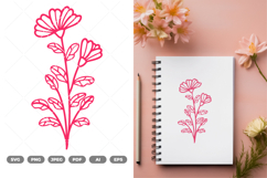 Flower Doodle SVG &amp; Clipart Product Image 1
