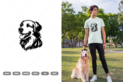 Golden Retriever Silhouette SVG &amp; Clipart Product Image 1