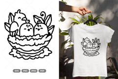 Bird Nest Doodle SVG &amp; Clipart Product Image 1