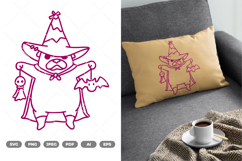 Monster Pumpkin Colored SVG &amp; Clipart Product Image 1