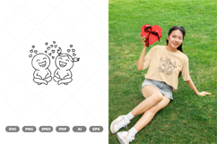 Valentine Doodle SVG &amp; Clipart Product Image 1