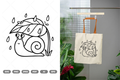 Spring Garden Snail SVG &amp; Clipart Product Image 1