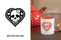 Skull Lovers SVG &amp; Clipart - Skull Cut File Product Image 1