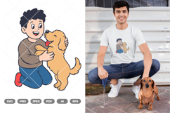 Man and Dog SVG &amp; Clipart Product Image 1