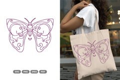 Skull Moth SVG &amp; Clipart - Hand Drawn Doodle Product Image 1