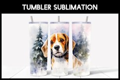 6 Winter Beagle Dog Tumbler Sublimation |Winter Tumbler Product Image 7