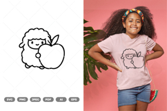 Kawaii Sheep SVG &amp; Clipart Product Image 1