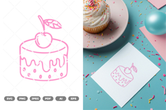 Birthday Cake SVG &amp; Clipart Product Image 1