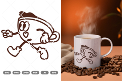 Coffee Cup Mascot SVG &amp; Clipart Product Image 1