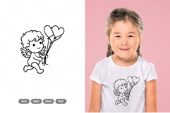 Valentine's Cupid SVG &amp; Clipart Product Image 1